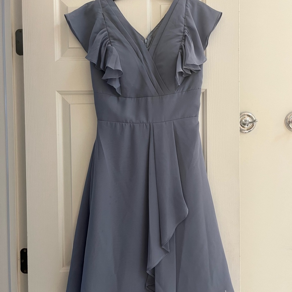 Elegant Dusty Blue Formal Dress